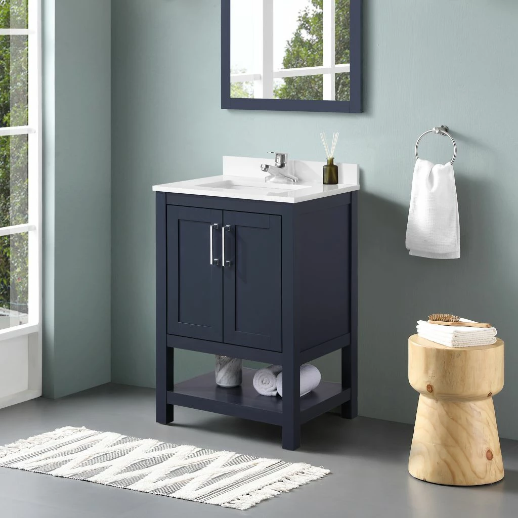 Ove Decors Vegas 24 in. Single Sink Bathroom Cultured Marble Countertop Vanity 4 Ove Decors Vegas 24 in. Single Sink Bathroom Cultured Marble Countertop Vanity - Image 4