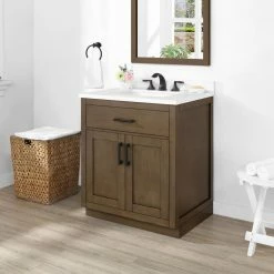 Ove Decors Bailey 30 in. Single Sink Bathroom Vanity with Countertop, Almond Latte, 15VVA-BAIL30-059GF 13 Ove Decors Bailey 30 in. Single Sink Bathroom Vanity with Countertop, Almond Latte, 15VVA-BAIL30-059GF -Cheap Ove Decors Store 1731549 A3