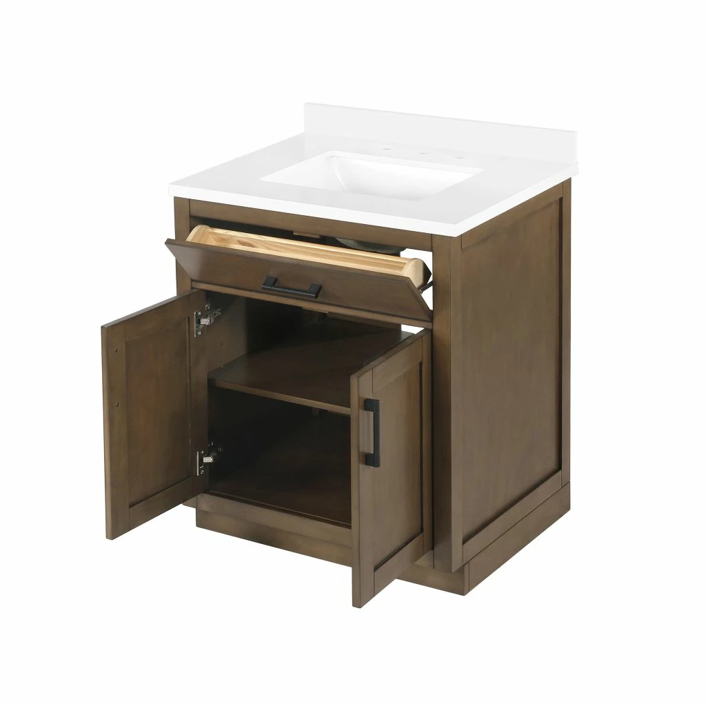 Ove Decors Bailey 30 in. Single Sink Bathroom Vanity with Countertop, Almond Latte, 15VVA-BAIL30-059GF 9 Ove Decors Bailey 30 in. Single Sink Bathroom Vanity with Countertop, Almond Latte, 15VVA-BAIL30-059GF - Image 9