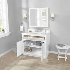 Ove Decors Bailey 36 in. Single Sink Bathroom Vanity with Countertop, White, 15VVA-BAIL36-007GF -Cheap Ove Decors Store 1732151 A4