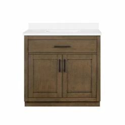 Ove Decors Bailey 36 in. Single Sink Bathroom Vanity with Countertop, Almond Latte, 15VVA-BAIL36-059GF
