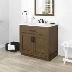 Ove Decors Bailey 36 in. Single Sink Bathroom Vanity with Countertop, Almond Latte, 15VVA-BAIL36-059GF -Cheap Ove Decors Store 1732152 A2