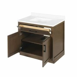 Ove Decors Bailey 36 in. Single Sink Bathroom Vanity with Countertop, Almond Latte, 15VVA-BAIL36-059GF -Cheap Ove Decors Store 1732152 A7