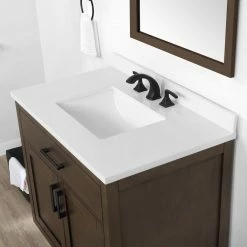 Ove Decors Bailey 36 in. Single Sink Bathroom Vanity with Countertop, Almond Latte, 15VVA-BAIL36-059GF -Cheap Ove Decors Store 1732152 A8