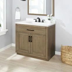 Ove Decors Bailey 36 in. Single Sink Bathroom Vanity with Countertop, Driftwood Oak, 15VVA-BAIL36-C28GF 13 Ove Decors Bailey 36 in. Single Sink Bathroom Vanity with Countertop, Driftwood Oak, 15VVA-BAIL36-C28GF -Cheap Ove Decors Store 1732153 A3