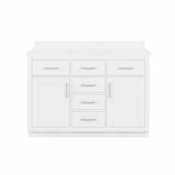 Ove Decors Bailey 48 in. Single Sink Bathroom Vanity with Countertop, White, 15VVA-BAIL48-007GF
