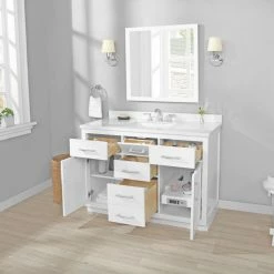 Ove Decors Bailey 48 in. Single Sink Bathroom Vanity with Countertop, White, 15VVA-BAIL48-007GF -Cheap Ove Decors Store 1732154 A3