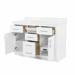 Ove Decors Bailey 48 in. Single Sink Bathroom Vanity with Countertop, White, 15VVA-BAIL48-007GF -Cheap Ove Decors Store 1732154 A8