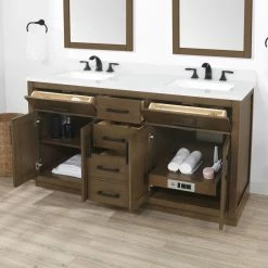 Ove Decors Bailey 60 in. Double Sink Bathroom Vanity with Countertop, Almond Latte, 15VVA-BAIL60-059GF 13 Ove Decors Bailey 60 in. Double Sink Bathroom Vanity with Countertop, Almond Latte, 15VVA-BAIL60-059GF -Cheap Ove Decors Store 1732158 A3