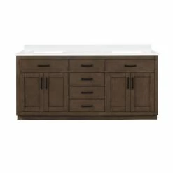 Ove Decors Bailey Single Sink Bathroom Vanity with Countertop, Almond Latte