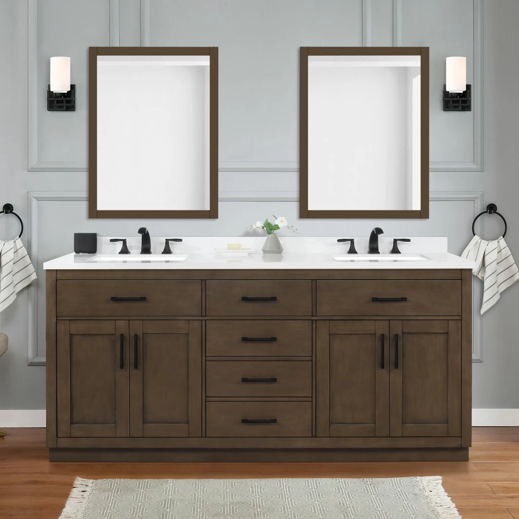 Ove Decors Bailey Single Sink Bathroom Vanity with Countertop, Almond Latte 4 Ove Decors Bailey Single Sink Bathroom Vanity with Countertop, Almond Latte - Image 4
