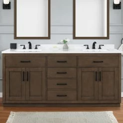 Ove Decors Bailey Single Sink Bathroom Vanity with Countertop, Almond Latte 14 Ove Decors Bailey Single Sink Bathroom Vanity with Countertop, Almond Latte -Cheap Ove Decors Store 1732162 A4