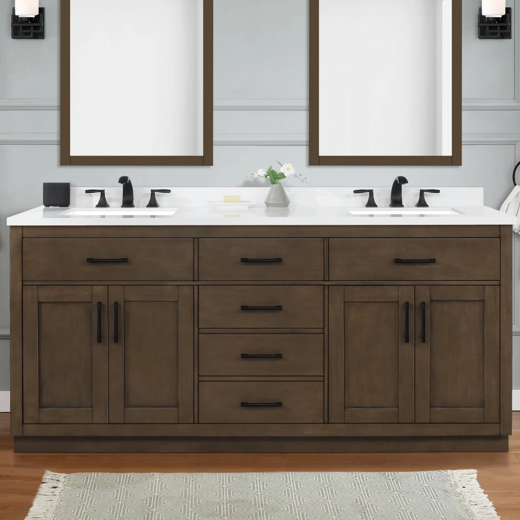 Ove Decors Bailey Single Sink Bathroom Vanity with Countertop, Almond Latte 5 Ove Decors Bailey Single Sink Bathroom Vanity with Countertop, Almond Latte - Image 5