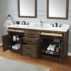 Ove Decors Bailey Single Sink Bathroom Vanity with Countertop, Almond Latte 17 Ove Decors Bailey Single Sink Bathroom Vanity with Countertop, Almond Latte -Cheap Ove Decors Store 1732162 A7