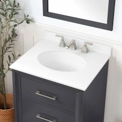 Ove Decors Floyd Single Sink Bathroom Vanity with Bombay White Cultured -Cheap Ove Decors Store 1732184 A3