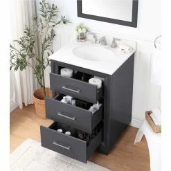 Ove Decors Floyd Single Sink Bathroom Vanity with Bombay White Cultured -Cheap Ove Decors Store 1732184 A4