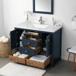 Ove Decors Martha Stewart Highfield Double Sink Bathroom Vanity with Countertop, 15VVA-GRAN42-045EI -Cheap Ove Decors Store 1732188 A7