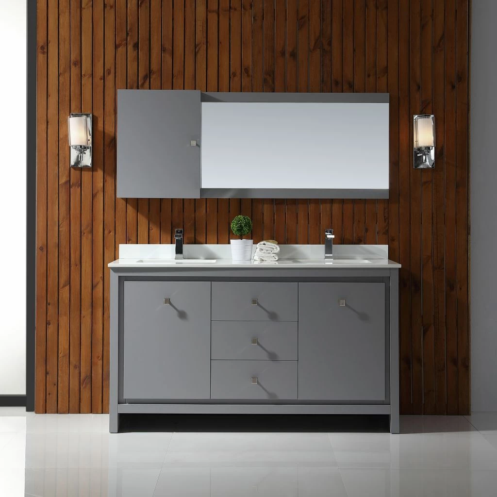 Ove Decors Kevin Single Sink Bathroom Vanity with Countertop, 60 in. 2 Ove Decors Kevin Single Sink Bathroom Vanity with Countertop, 60 in. - Image 2