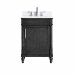 Ove Decors Layla Single Sink Bathroom Vanity with Countertop, Iron Gray