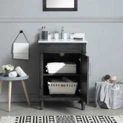 Ove Decors Layla Single Sink Bathroom Vanity with Countertop, Iron Gray -Cheap Ove Decors Store 1732225 A2