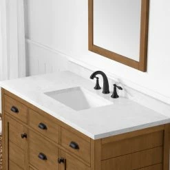 Ove Decors Lewist Single Sink Bathroom Vanity with Countertop, 48 in., Wax Pine, 15VVA-LEWI48-129GF -Cheap Ove Decors Store 1732229 A2