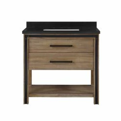 Ove Decors Max Open Shelf Single Sink Bathroom Vanity with Countertop, 15VVA-MAX036-132EI