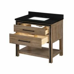 Ove Decors Max Open Shelf Single Sink Bathroom Vanity with Countertop, 15VVA-MAX036-132EI -Cheap Ove Decors Store 1732230 A2