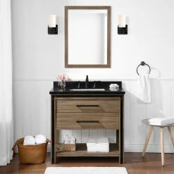 Ove Decors Max Open Shelf Single Sink Bathroom Vanity with Countertop, 15VVA-MAX036-132EI -Cheap Ove Decors Store 1732230 A3