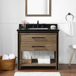 Ove Decors Max Open Shelf Single Sink Bathroom Vanity with Countertop, 15VVA-MAX036-132EI -Cheap Ove Decors Store 1732230 A4