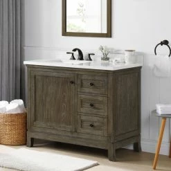 Ove Decors Meadow 42 in. Single Sink Bathroom Vanity with Countertop, 15VVA-MEAD42-116EI -Cheap Ove Decors Store 1732232 A2