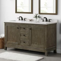 Ove Decors Meadow Bathroom Vanity with Countertop from Bedford Collection, 15VVA-MEAD60-116EI -Cheap Ove Decors Store 1732233 A2