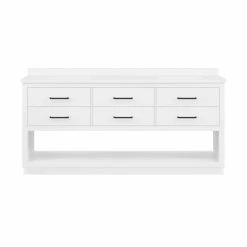 Ove Decors Rider Single Sink Bathroom Vanity with Countertop, White