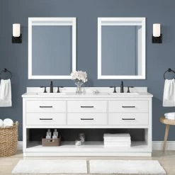 Ove Decors Rider Single Sink Bathroom Vanity with Countertop, White -Cheap Ove Decors Store 1732252 A3