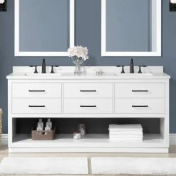 Ove Decors Rider Single Sink Bathroom Vanity with Countertop, White -Cheap Ove Decors Store 1732252 A5