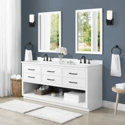 Ove Decors Rider Single Sink Bathroom Vanity with Countertop, White -Cheap Ove Decors Store 1732252 A6