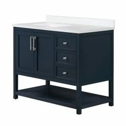 Ove Decors Stanley Single Sink Vanity with Power Bar and Marble Countertop, 42 in., Midnight Blue, 15VVA-STAN42-045EI 19 Ove Decors Stanley Single Sink Vanity with Power Bar and Marble Countertop, 42 in., Midnight Blue, 15VVA-STAN42-045EI -Cheap Ove Decors Store 1732270 A9