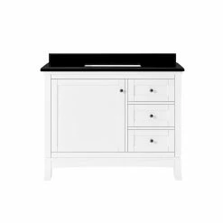 Ove Decors Sophia 42 in. Single Sink Bathroom Vanity with Countertop, White, 15VVA-VALE42-007EI