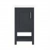 Ove Decors Vegas 18 in. Single Sink Bathroom Vanity with Countertop, Dark Charcoal, 15VVA-VEGA18-038FE