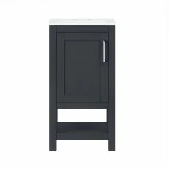 Ove Decors Vegas 18 in. Single Sink Bathroom Vanity with Countertop, Dark Charcoal, 15VVA-VEGA18-038FE