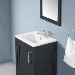 Ove Decors Vegas 18 in. Single Sink Bathroom Vanity with Countertop, Dark Charcoal, 15VVA-VEGA18-038FE -Cheap Ove Decors Store 1732277 A5