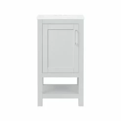 Cheap Ove Decors Store 24 Ove Decors Vegas 18 in. Single Sink Bathroom Vanity with Countertop, Dove Grey, 15VVA-VEGA18-140FE