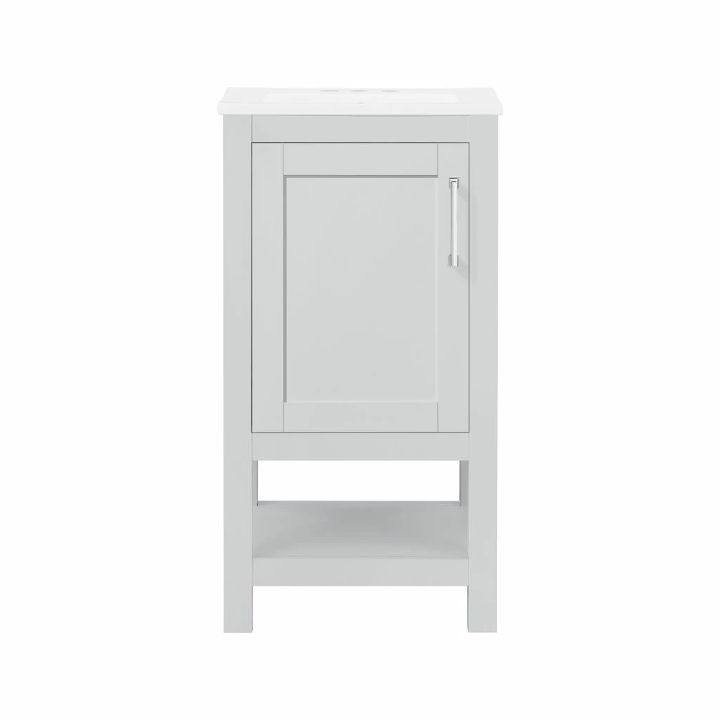 Ove Decors Vegas 18 in. Single Sink Bathroom Vanity with Countertop, Dove Grey, 15VVA-VEGA18-140FE 1 Ove Decors Vegas 18 in. Single Sink Bathroom Vanity with Countertop, Dove Grey, 15VVA-VEGA18-140FE