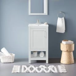 Ove Decors Vegas 18 in. Single Sink Bathroom Vanity with Countertop, Dove Grey, 15VVA-VEGA18-140FE 12 Ove Decors Vegas 18 in. Single Sink Bathroom Vanity with Countertop, Dove Grey, 15VVA-VEGA18-140FE -Cheap Ove Decors Store 1732279 A2
