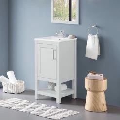 Ove Decors Vegas 18 in. Single Sink Bathroom Vanity with Countertop, Dove Grey, 15VVA-VEGA18-140FE 13 Ove Decors Vegas 18 in. Single Sink Bathroom Vanity with Countertop, Dove Grey, 15VVA-VEGA18-140FE -Cheap Ove Decors Store 1732279 A3
