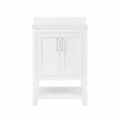 Ove Decors Vegas 24 in. Single Sink Bathroom Vanity with Countertop, White, 15VVA-VEGA24-007FE