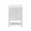 Ove Decors Vegas Single Sink Bathroom Vanity with Countertop, 24 in., Dove Grey