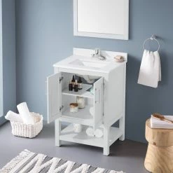 Ove Decors Vegas Single Sink Bathroom Vanity with Countertop, 24 in., Dove Grey -Cheap Ove Decors Store 1732282 A4