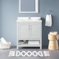 Ove Decors Vegas 30 in. Single Sink Bathroom Vanity with Countertop, Dove Grey, 15VVA-VEGA30-140FE -Cheap Ove Decors Store 1732286 A2