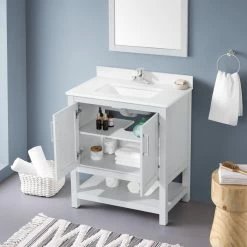 Ove Decors Vegas 30 in. Single Sink Bathroom Vanity with Countertop, Dove Grey, 15VVA-VEGA30-140FE -Cheap Ove Decors Store 1732286 A4