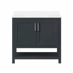 Ove Decors Vegas 36 in. Single Sink Bathroom Vanity with Countertop, Dark Charcoal, 15VVA-VEGA36-038FE